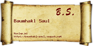 Baumhakl Saul névjegykártya